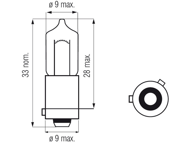 Bosma lamp BA15s, 10W