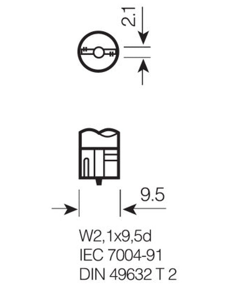 Osram bulbs COOL BLUE, W5W, 5W O2825