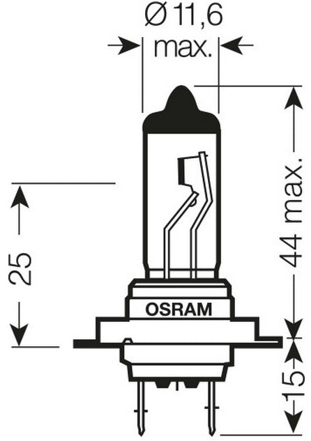 Osram bulb Original, H7, 55W, PX26d 6