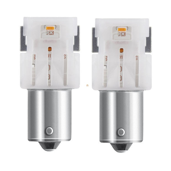 Osram LED bulbs, P21W BA15s red,