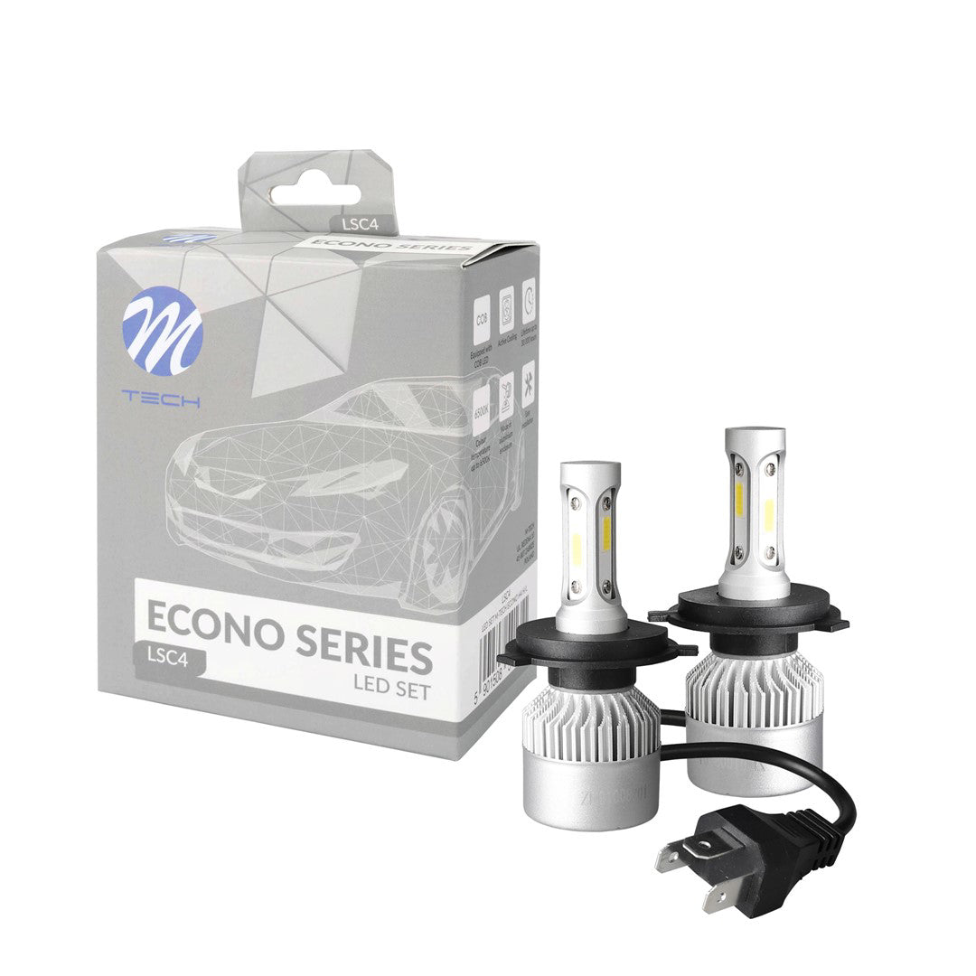 LED main lights H4, 6500K, 2 pcs
