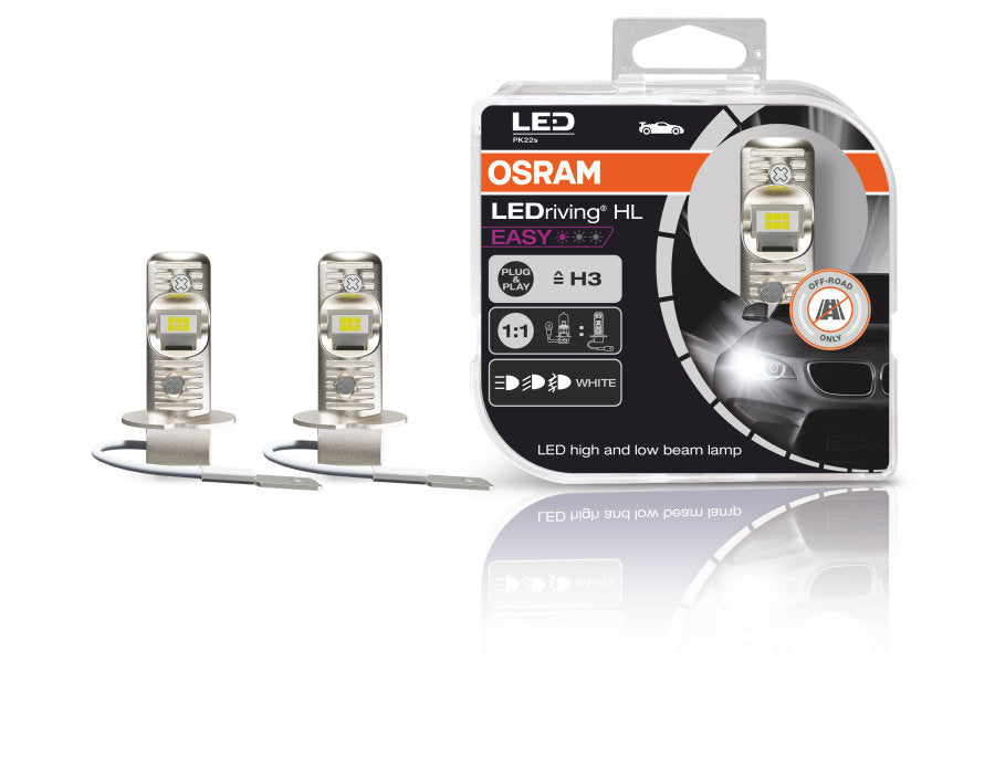Osram LED main lights H3, 6500K,