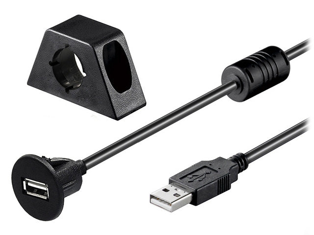 USB connection with holder, cable length 1m