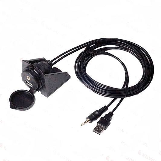USB and AUX connection with holder