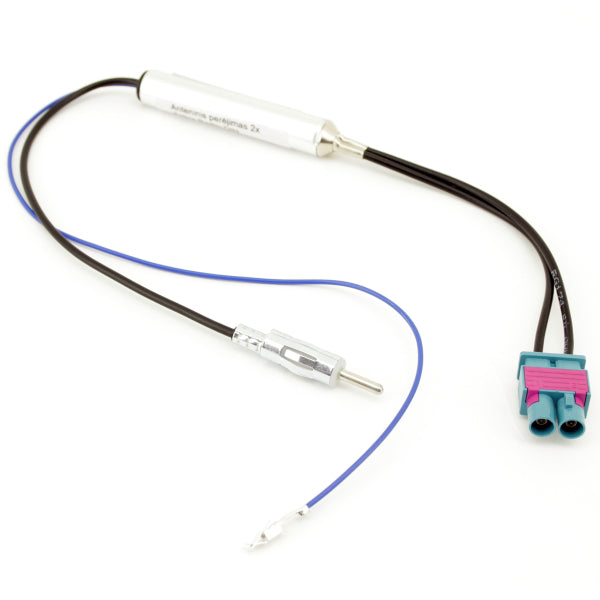 Antenna Adapter 2x Fakra Radio-DIN – Dual Fakra Plug to DIN Socket – 23cm Cable – Compatible with Seat, Skoda, VW
