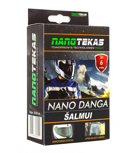 Nano coating for helmet glass
