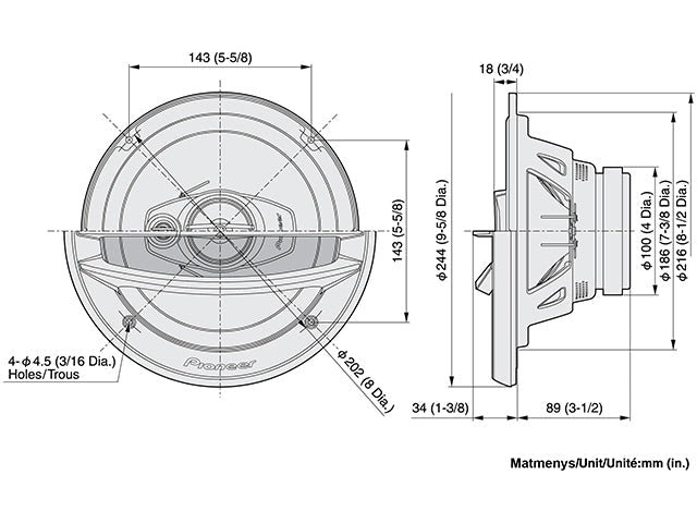 Pioneer, TS-A2013i car speakers