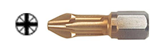 Screwdriver tip PZ2, titanium