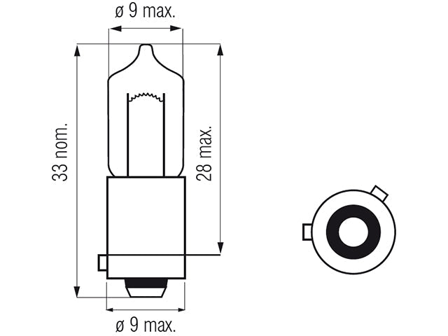Bosma lamp BAY9s, 21W, H21W