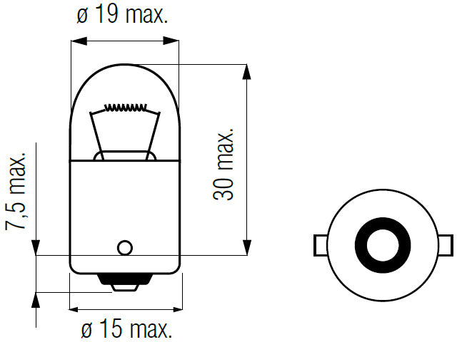 Bosma bulb BA15s, 24V, 10W, R10W HD
