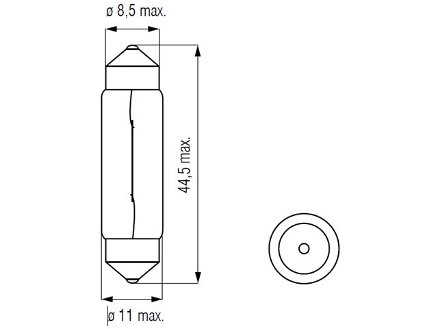Bosma lamp SV8.5, 10W, 11X44