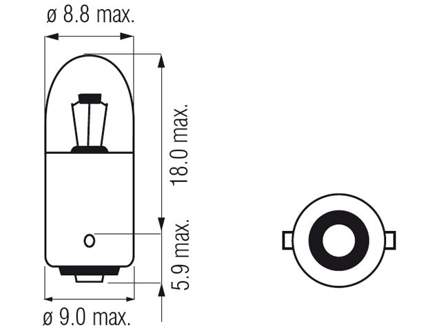 Bosma lamp BA9s, 24V, 4W, T4W ??HD