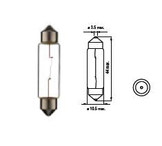 Bosma lamp SV8.5, 5W, 11X44 Voltage: 6