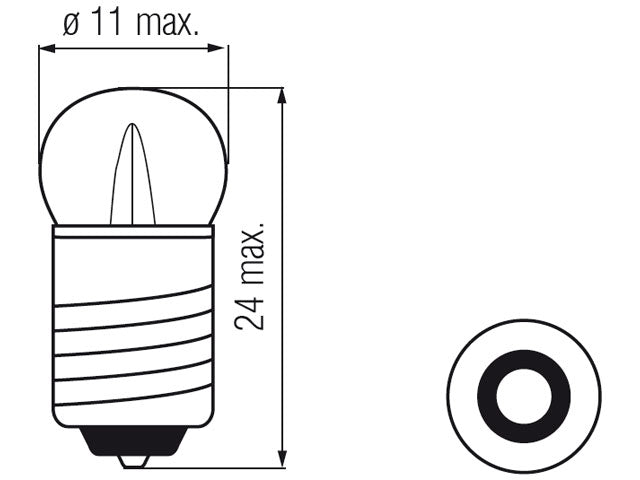Bosma lamp E10, 3W, 11X24