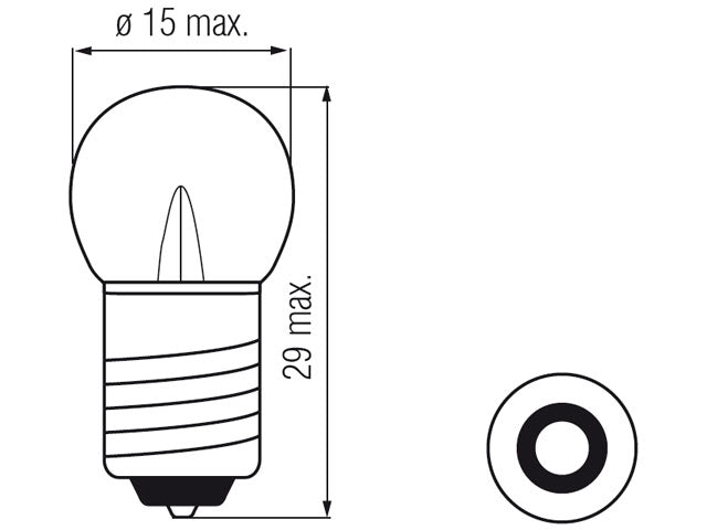 Bosma lamp E10, 3W, 15X29