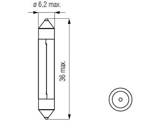 Bosma lamp SV6, 5W 6X36