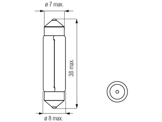 Bosma lamp SV7, 3W 8X36