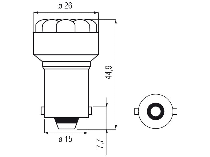 Bosma LED bulb BA15s, blue