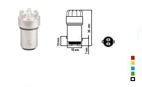 Bosma LED bulb BAY15d, red