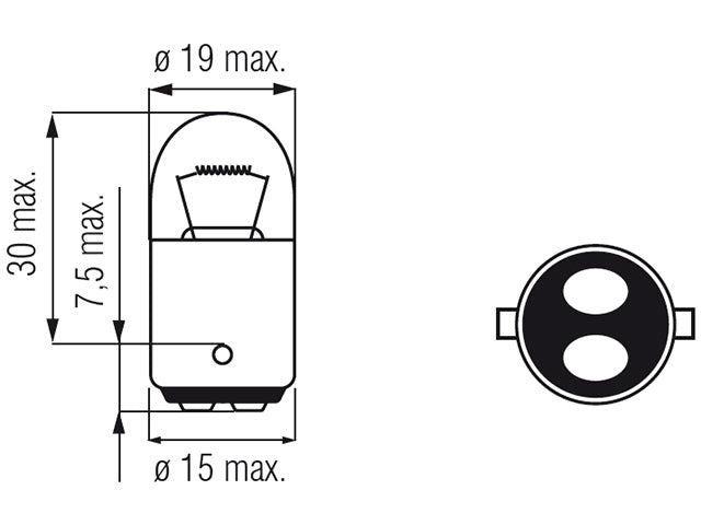 Bosma lamp BA15d, 5W