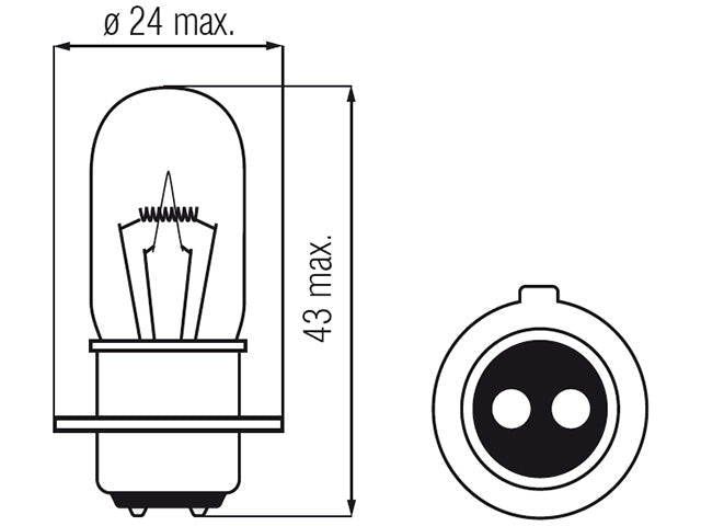 Bosma lamp PX15d, 35/35W