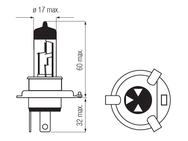 Bosma kit H4, P43t, 60/55W, opti