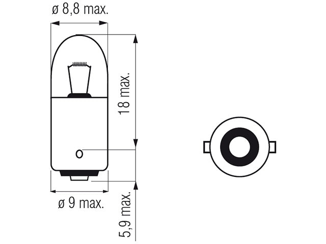 Bosma bulb BA9s, 6W, xenon