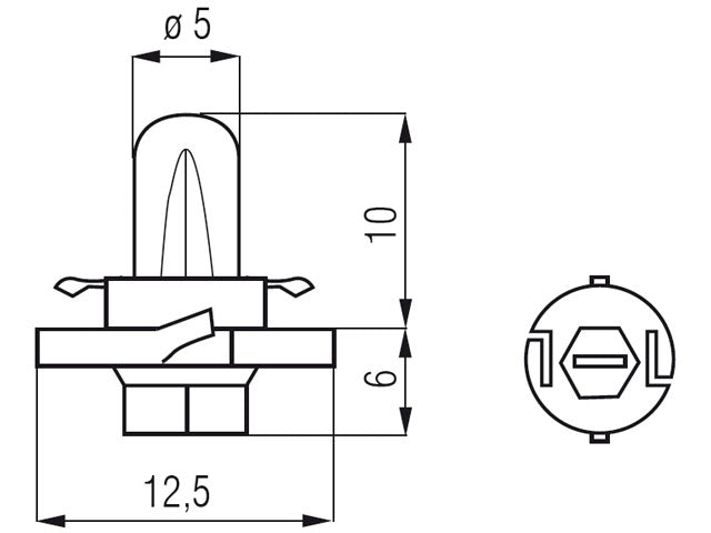 Bosma lamp BX8.4D, 1.5W