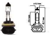 Bosma lamp 12.8V, 27W, Black top