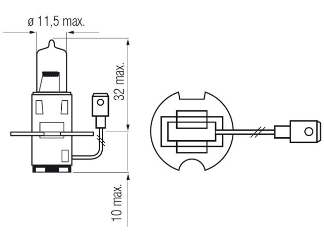 Bosma bulb H3, 12V, 55W, LLHD