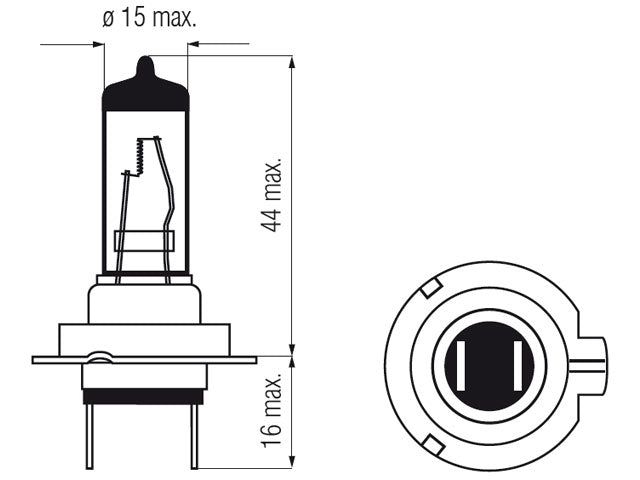 Bosma bulb H7, 55W, 12V, PX26d compl.