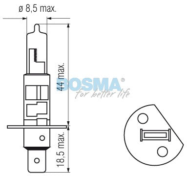 Bosma bulb H1, 24V, 130W, LLHD