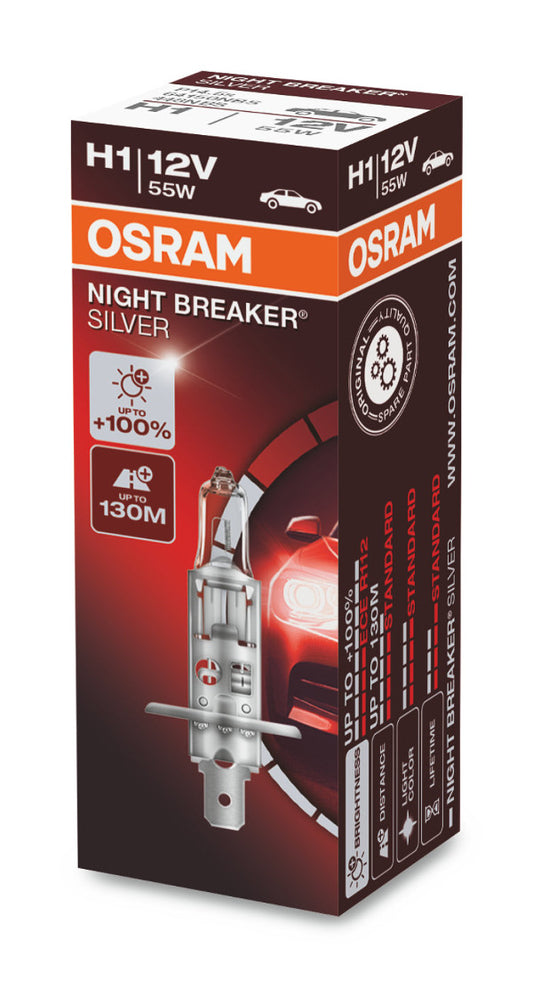Osram bulbs SILVER +100%, H1 64150NBS