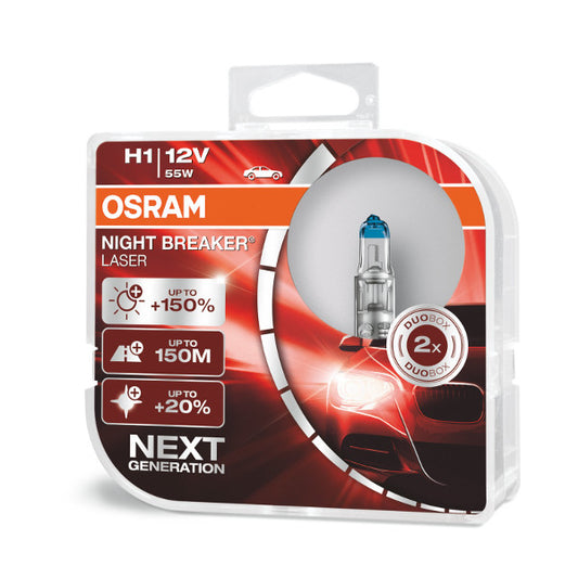 Osram bulbs Night Breaker Laser, H1,D