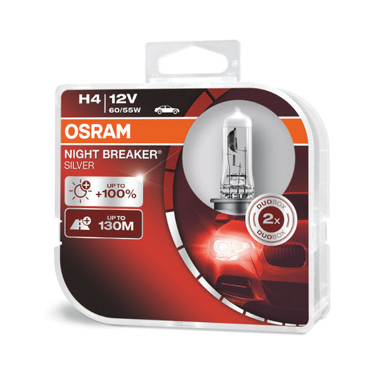 Osram bulbs SILVER +100%, H4, DUO 641