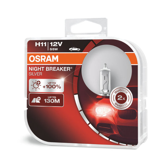 Osram bulbs SILVER +100%, H11, DUO 64