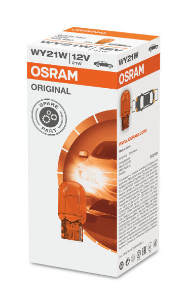 Osram bulb, WY21W, 21W, W3x16d, orange