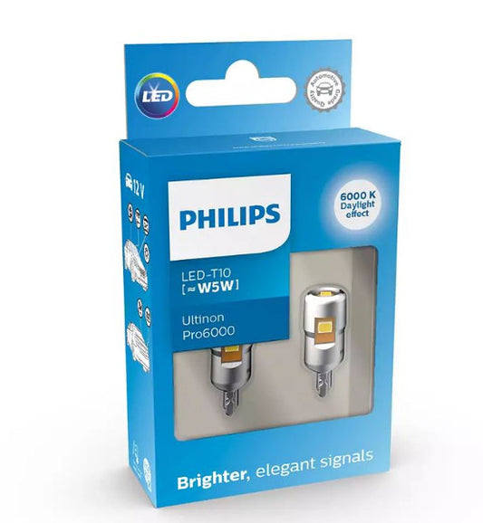 Philips LED bulbs, W5W T10 W2.1x9.5d 1
