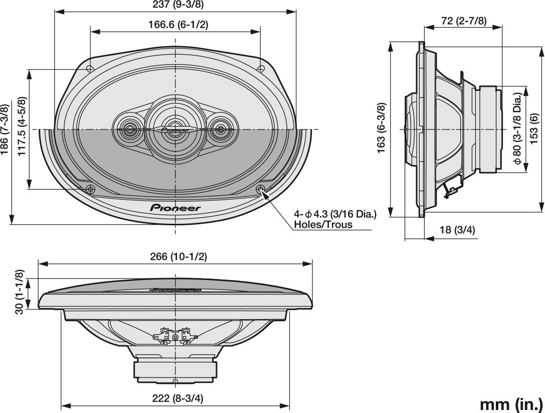 Pioneer, TS-A6991F coaxial col. 6x
