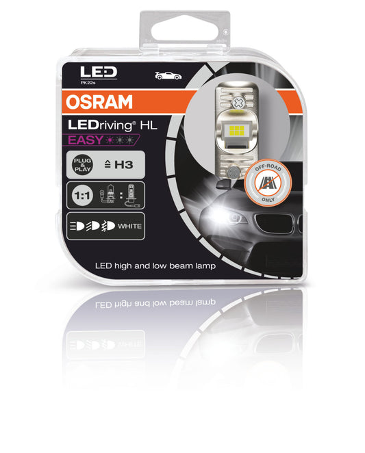 Osram LED main lights H3, 6500K,