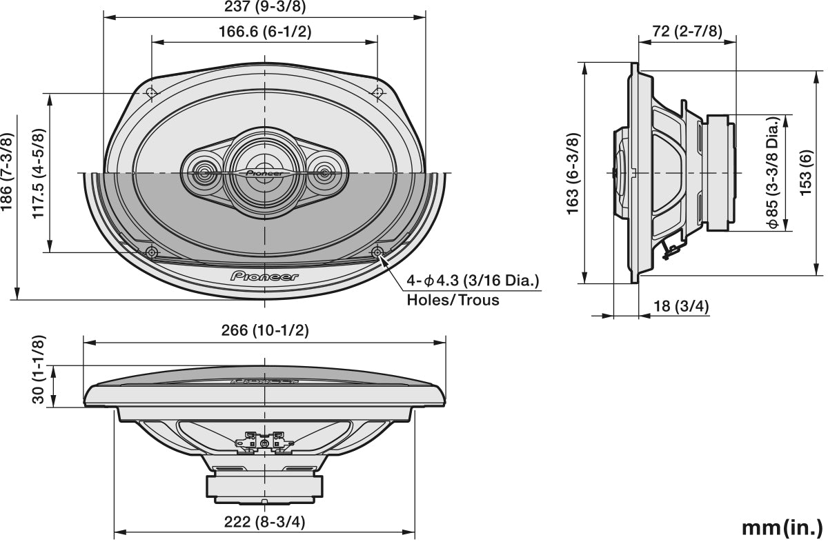 Pioneer, TS-A6971F coaxial col. 6x